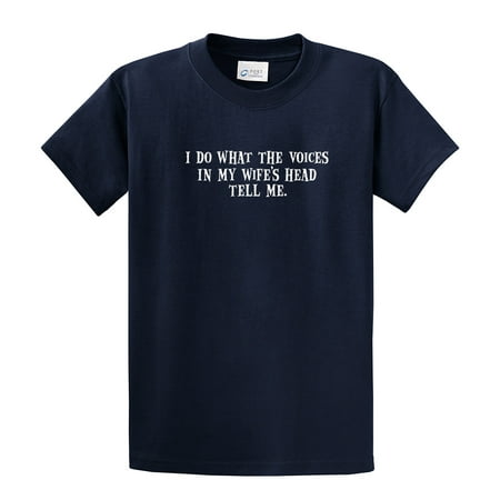 Mens Rambler Brown Bomber - I Do What the Voices in my Wife's Head Tell Me T-shirt Funny