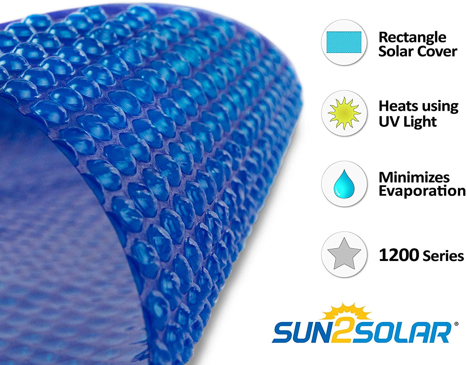 In The Swim 12 x 20 Foot Rectangle Premium Plus Pool Solar Blanket Cover 12 Mil