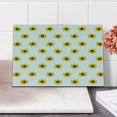 thumbnail image 2 of Sunflower Cutting Board, Sunflower Pattern on a White Background Vibrant Nature Elements Simple Seasonal Art, Decorative Tempered Glass Cutting and Serving Board, Small Size, Yellow, by Ambesonne, 2 of 5