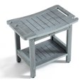 thumbnail image 1 of Banco de ducha KaimuBench HDPS gris impermeable con almacenamiento, 1 of 6