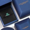 thumbnail image 5 of Gem Stone King PLAT-900 Platinum Green Malachite Engagement Ring for Women | 3.50 Cttw | Emerald Cut 9X7MM | Gemstone Birthstone | Size 9, 5 of 6