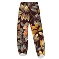 thumbnail image 2 of CLOOCL Trousers Women Baggy Pants Vintage Fall Leaves Print Wide Leg Pants Oversize, 2 of 6