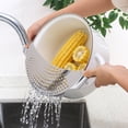 thumbnail image 4 of Filter Pasta Strainer Hand Held for Saucepans Griddle Pot Stainless Steel Drainer, 4 of 6