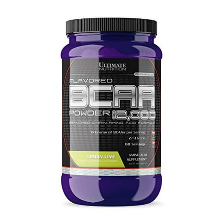 Ultimate Nutrition Flavored BCAA 12,000 Powder - Amino Acid Supplement for Muscle Building and Recovery, Lemon Lime, 60