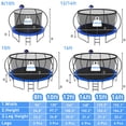 thumbnail image 3 of KOFUN Trampoline, 14FT Trampoline for Kids and Adult, Trampoline with Safety Enclosure Net, Light, Ladder, Basketball Hoop, Outdoor Trampoline, 1400LBS Weight Capacity, No Gap Design, 3 of 8