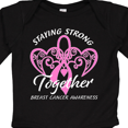 thumbnail image 4 of Inktastic Staying Strong Together with Pink Breast Cancer Ribbon Boys or Girls Long Sleeve Baby Bodysuit, 4 of 5