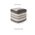 thumbnail image 3 of · REDEARTH · Tufted Pouf Ottoman with Filler Textured Storage Cube Bean Bag Pouffe Footrest for Living Room, Bedroom, Nursery, Kidsroom; 100% Cotton (17.5"X17.5"X17.5", Precis Descant Gray), 3 of 9