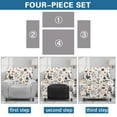 thumbnail image 6 of FOR U DESIGNS Leaf Irregular Print Recliner Chair Covers 4-Pieces Stretch Recliner Couch Covers Comfortable Sofa Couch Cover Furniture Protector Home Decor Accessories, 6 of 8