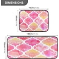 thumbnail image 2 of SKYSONIC Watercolor Ethnic Style Kitchen Rugs and Mats 2 Pcs, Pink Non-Slip Floor Runner Mat for Living Room Bedroom Dorm Hallyway Home Decor 19.7"x27.6"+19.7"x47.2", 2 of 7