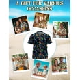 thumbnail image 4 of Colorful Gecko Hawaiian Shirt for Men, Tropical Style, Button Down Summer Beach Short Sleeve, Sizes S-5XL, 4 of 4
