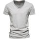 thumbnail image 3 of Men's VNeck Cotton TShirts Comfortable Stretch Running Shirt XXL Gray, 3 of 3