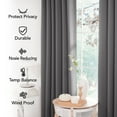 thumbnail image 4 of Deconovo Light Gray Blackout Curtains for Living Room, 52x54 inch, Solid Back Tab Curtains, 2 Panels, 4 of 9