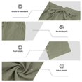 thumbnail image 6 of Delconic Mens Linen Blend Two Piece Set Hooded Half Placket Long Sleeve Shirt and Straight Leg Pants Casual Vacation Outfit Army Green L, 6 of 8