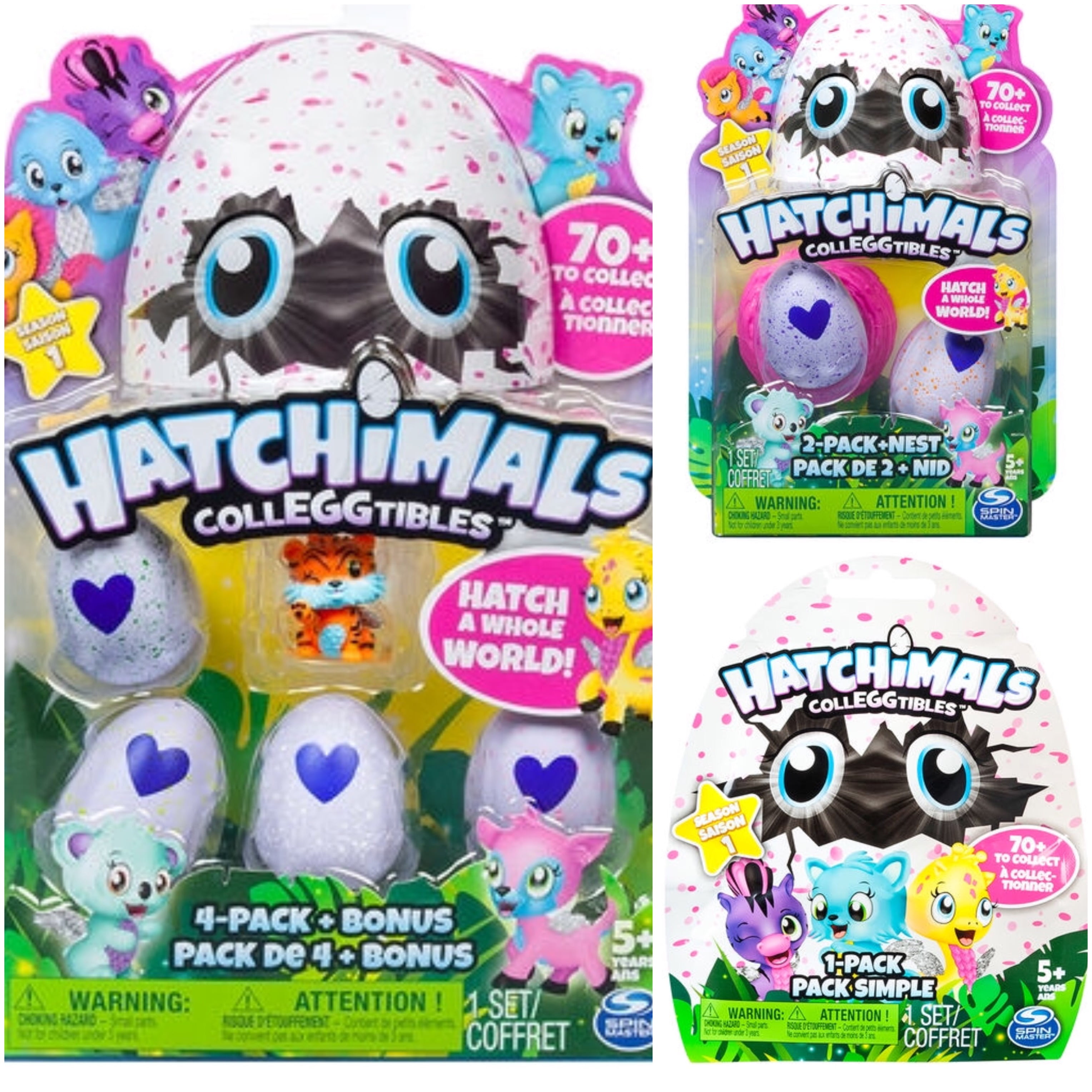Hatchimals Colleggtibles Set - 4 Pack with Bonus - 2 Pack + Blind Bag (Random Styles) - Walmart