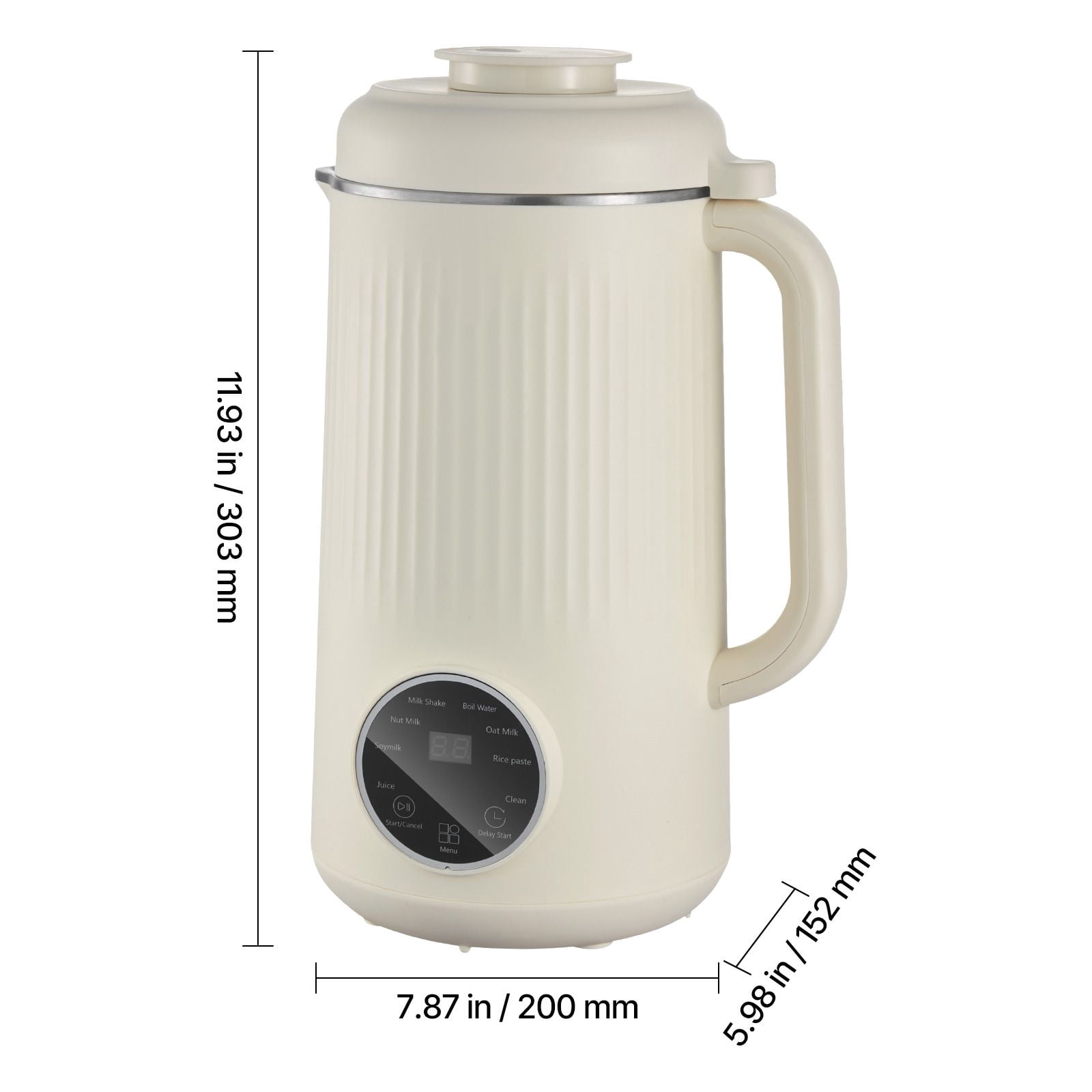 8-in-1 Nut Milk Maker 41 oz Capacity 10 Blades Self-Cleaning 12H Timer for Soy Almond Oat Milk Smoothies