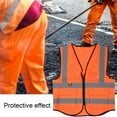 thumbnail image 4 of Reflective Breathable Vest, Breathable Vest, High Visibility Breathable Hole For Site Builders Orange, 4 of 8