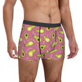 thumbnail image 5 of Men's Boxer Briefs, Funny Avocado Pink Soft Comfy Mens Underwear Boxer Briefs Breathable With Widen Waist, 5 of 7