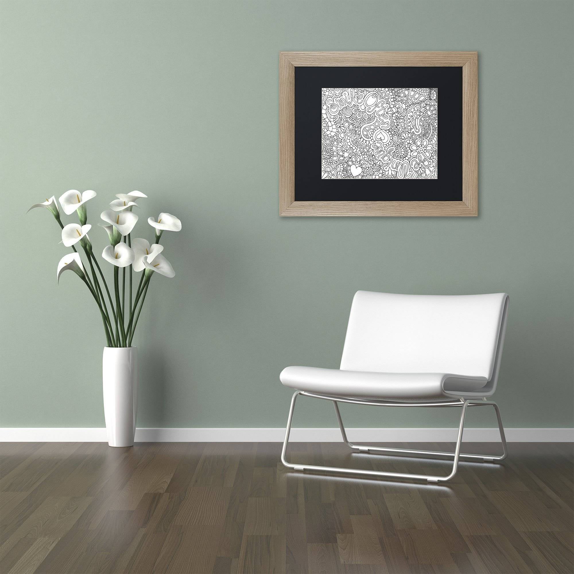 Trademark Fine Art "Smile Often" Canvas Art by Kathy G. Ahrens, Black Matte, Birch Frame