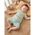 thumbnail image 5 of BemeyourBBs 2Pcs Toddler Baby Girls Boys Duck Hunting Outfits Summer Clothes Short Sleeve Crew Neck Mallard Letters Embroidery Shirt Tops and Shorts Set, 5 of 8