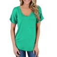 thumbnail image 3 of T-shirt à Manches Courtes et Col Rond pour Femmes, 3 of 3