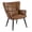 Brown, variant on Furniliving PU Wingback Chair Modern Accent Chairs Upholstered Arm Chair for Living Room Bedroom, Yellow Brown