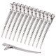 thumbnail image 1 of Pinzas para el cabello de cocodrilo Pinzas para el cabello de metal con pico de pato para peinar - con orificios Clips de sección profesionales de 3,5 pulgadas para salón y accesorios para mujeres y n, 1 of 5