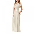 thumbnail image 2 of Robe Maxi pour Femme Col Rond avec Poche Été Ample Décontractée Robe Bouffante Femme Rétro Longues Robes vestidos mujer, 2 of 4