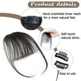 thumbnail image 7 of SPOKKI Pack of 4 Clip-In Bangs, Fake Bangs, Fringe Hair Clip in Fringe for Women (Light Brown, Dark Brown, Brown-Black, Black), 7 of 7