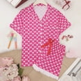 thumbnail image 2 of SJLDQY Valentines Women's Pajamas Set 2 Peice Pjs Set for Women Valentine's Day Love Heart Graphic Short Sleeve Pajama Tops Shorts Soft Comfy Homewear Sleepwear Outfits, 2 of 6
