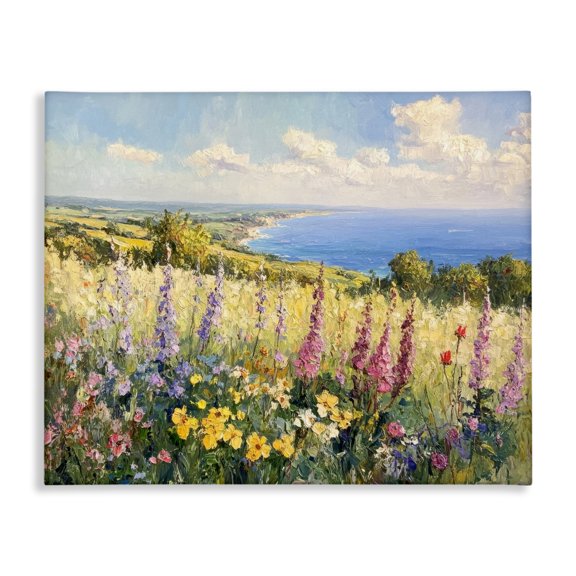Stupell Industries Traditional Pastel Hyacinth Seaside Garden Canvas Art, 20 x 16, by Petals Prints Design