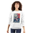 thumbnail image 3 of Troll Face Meme Big Smiley Internet Sweatshirt for Men or Women Brisco Brands X, 3 of 6