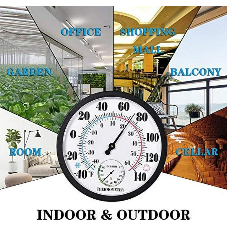 Wall Thermometer 10 Indoor & Outdoor Thermometer Decorative Large Outdoor  Thermometers For Patio Garden Greenhouse No