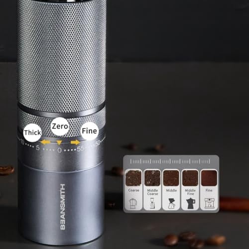 M1 Manual Coffee Grinder – 7-Star Stainless Steel Conical Burr, 60-Click Adjustment, 30g Capacity for Espresso, French Press & Cold Brew