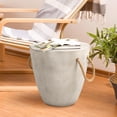 thumbnail image 5 of MOALCOFER Outdoor Side Table,17" Concrete Top with Hemp Rope Handles, Accent Table for Patio,Garden, 5 of 8