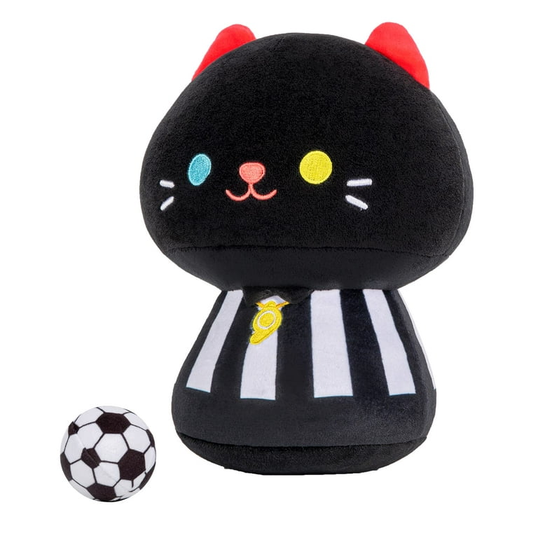 8 Mushroom Plush, Referee Black Cat Plush Pillow Soft Plushies Squishy  Pillow, with Football Stuffed Animals Kawaii Plush Toys 2022 World Cup