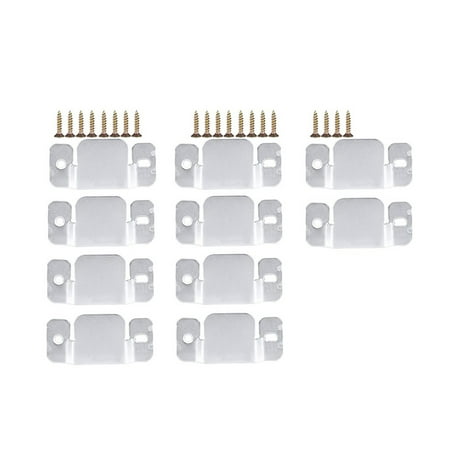 

10pcs Furniture Connector Metal Universal Sectional Sofa Interlocking with 20 Screws Accessories (Silver)