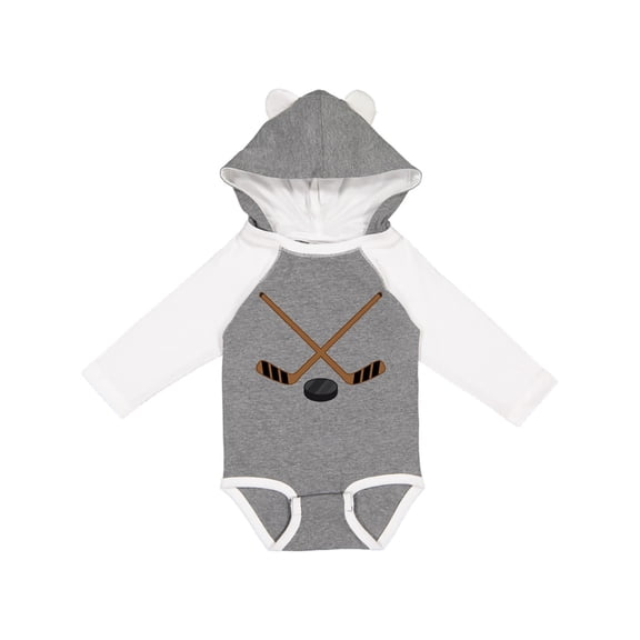Inktastic Sports Hockey Sticks Boys or Girls Long Sleeve Baby Bodysuit