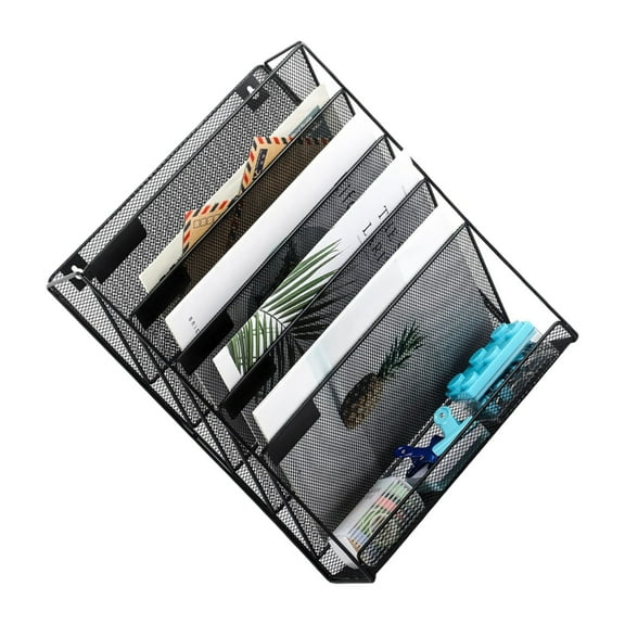 Jesscasday Desk Organizers Hanging Wall File Holders Magazine Storage Rack for File Storage