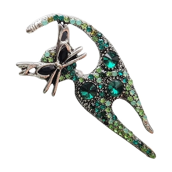 Exquisite Rhinestones Cats Brooch Fashionable Handmade Lapel Pin Breastpin Jewelry Accessories for Women and Men