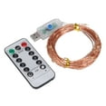 thumbnail image 7 of 100 LED 33FT Fairy String Lights, USB Powered String Light with Remote Control, 8 Modes String Lights for Bedroom Wedding Party Christmas Tree Decorations, Yellow, 7 of 7