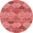 thumbnail image 1 of Ahgly Company Machine Washable Indoor Round Transitional Red Area Rugs, 3' Round, 1 of 7