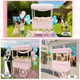 thumbnail image 4 of Esheno 6ft  Pink Candy Cart Display Stand With Decorated Wheels Includes 100 Balloons For Christmas Party Wedding Birthday Vintage Dessert Display, 4 of 5