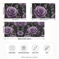 thumbnail image 2 of Yayeee Pillowcase Standard Size Set of 2 Satin Wrinkle Resistant Pillow Case, Black Roses, 2 of 8
