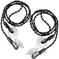 Travel Clothesline, 2 Piece Clothesline Clothesline With Portable Retractable Suction Cup For Indoor Or Outdoor, Travel, Camping Hiking, Black