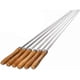 thumbnail image 1 of Rawiri Juego de 6 Brochetas Planas de Acero Inoxidable con Mango de Madera para Barbacoa 42cm, 1 of 5
