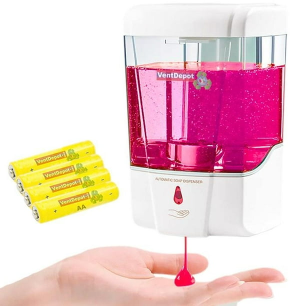 Dispensador de Jabón Automático VentDepot SoapSense Sensor Infrarrojo 700ml Plástico ABS Baterías Incluidas MXSOS-002