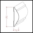 thumbnail image 7 of EWCH20 Traditional Chair Rail 2-3/4" Tall x 11/16" Trim. Unfinished, 7 of 7
