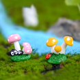 thumbnail image 4 of Mushroom Ornament Decorative Attractive Beautiful Color Painting Mushroom Figurine, 4 of 5