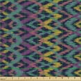 thumbnail image 2 of Ambesonne Tribal Fabric by the Yard Upholstery, Folkloric Abstract Zigzags, 1 Yard, Multicolor, 2 of 5