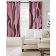 thumbnail image 2 of Pink Brown Ombre Blackout Curtains for Bedroom/Living Room, Thermal Insulated Kitchen Curtains, Geometric Modern Abstract Art Grommet Darkening Window Treatment Drapes 52"x72"x2, 2 of 8